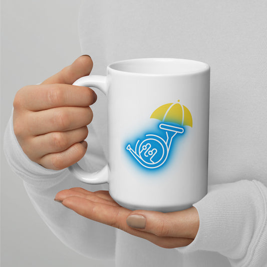 Blue French Horn Yellow Umbrella | How I Met Your Mother | Mug 15oz - Famous Lines Merchandise